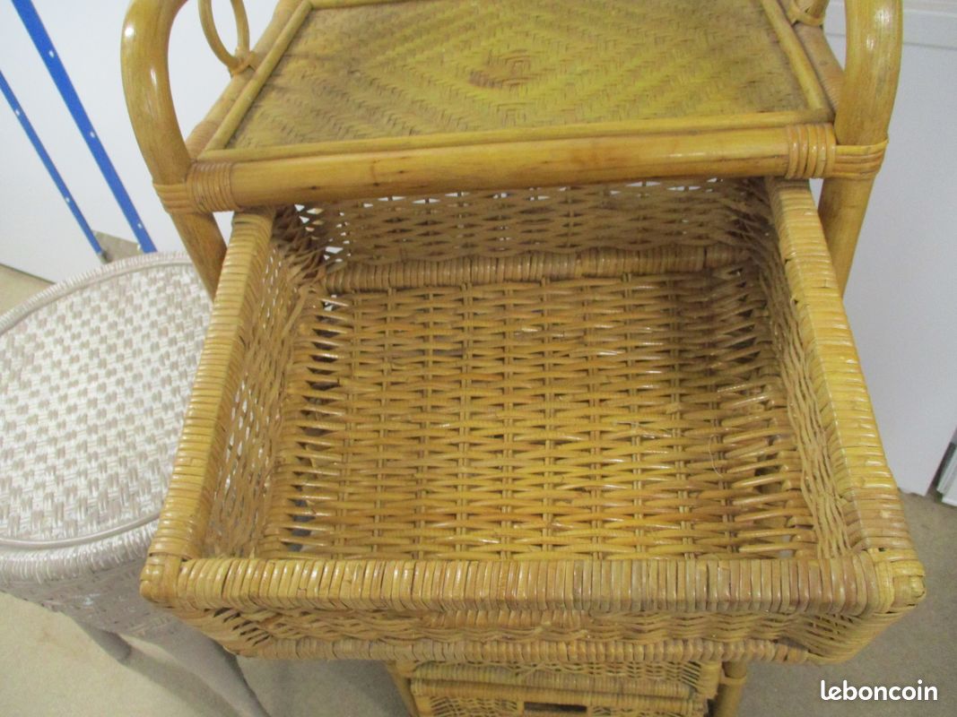 Meuble de rangement rotin avec tiroirs (image 4)