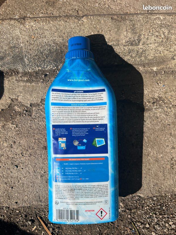 BSI pH Up Liquide pour Augmenter pH de piscine 1 L, Bleu - Sport & Plein air