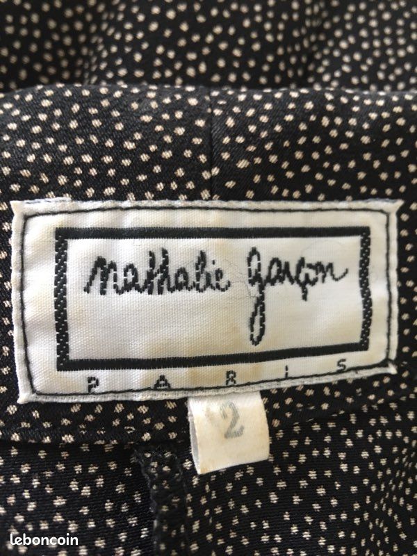 Robe longue noire à pois Nathalie garçon paris taille 2 (image 8)
