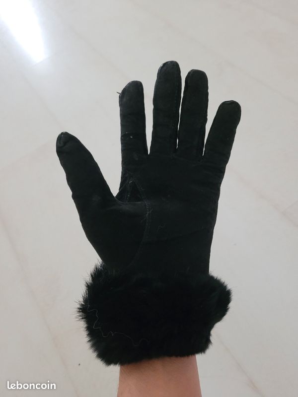 Gants Daim et vraie fourrure (image 2)