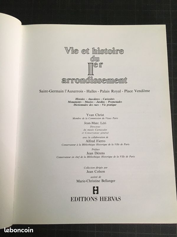 Vie et histoire du I° arrondissement (de Paris) Édition de Luxe (image 4)