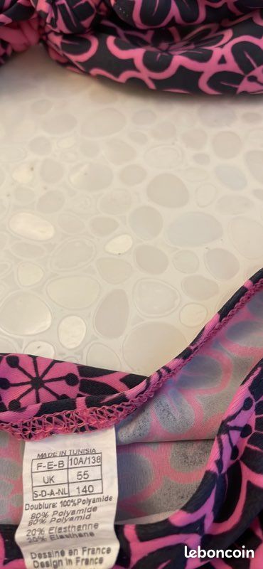 ❤️Superbe maillot de bain imprimé ensemble bikini LAGUNE fille 10 ans design France 🇫🇷 (image 6)