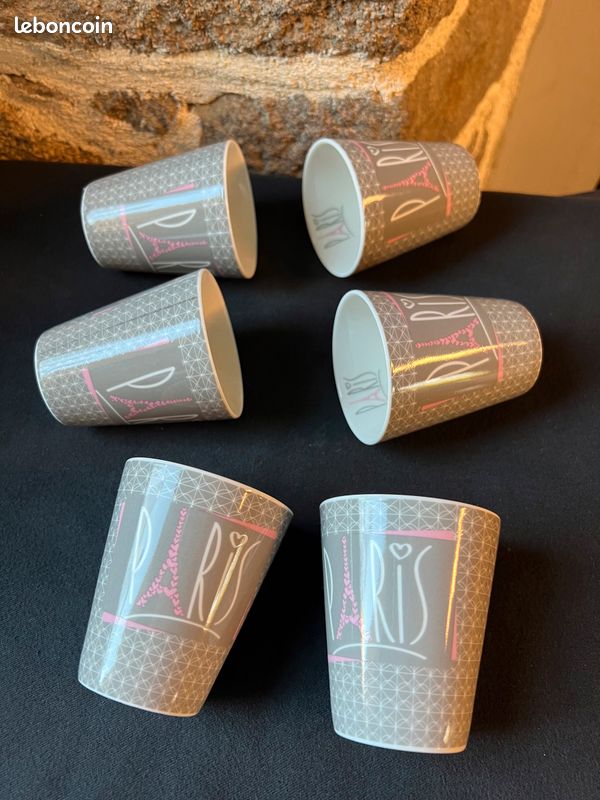 Magnifique lot de 6 tasses Efya Paris (image 3)