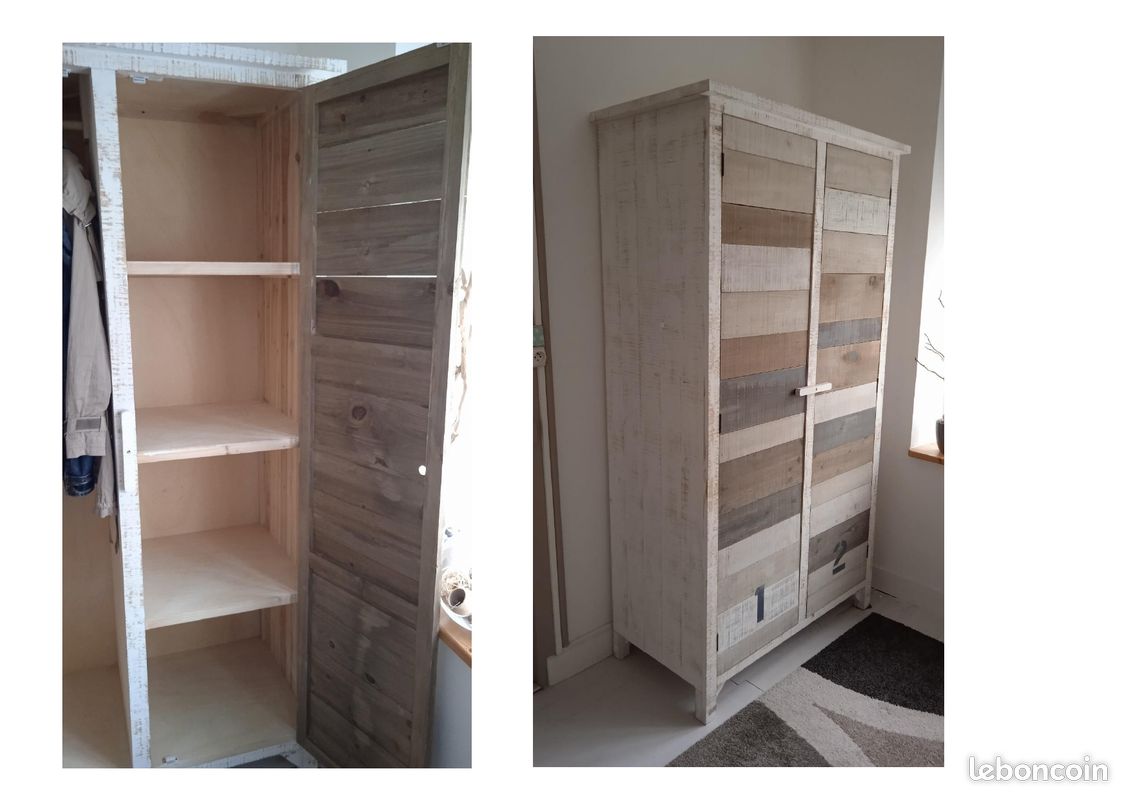 Armoire Noirmoutier bois style bord de mer (image 2)