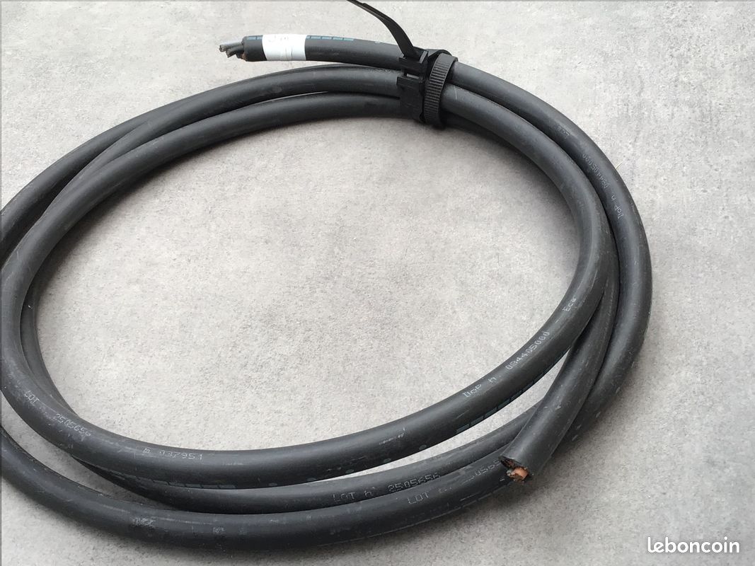 Câble 1000 RO2V 5G 6 carré. Longueur 3 mètres (image 1)