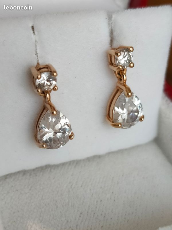 Boucles d’oreilles tendance- Oxyde de zirconium – BIJOUX BY JULIE