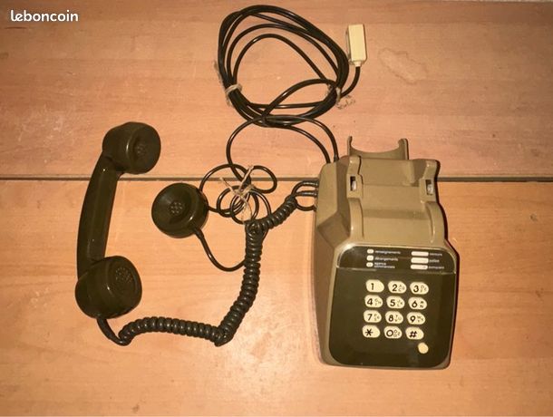 Ancien Téléphone Vintage 1970 DEPAEPE – Vert, Poste H/D 77 PTT, Tourniquet