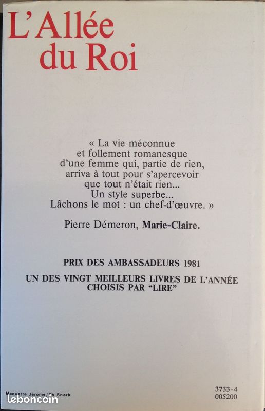Livre "L'allée du roi" - F. Chandernagor (image 2)