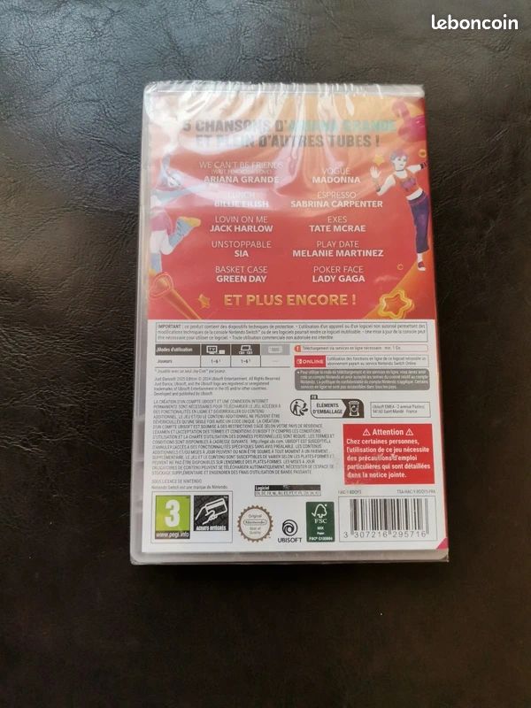 Jeu just dance édition 2025 a téléchargé pack chanson Ariana grande jeu encore sous blister (image 3)