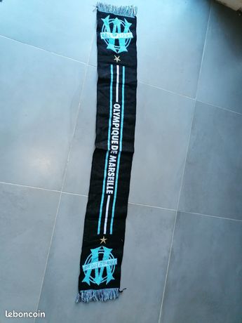 Écharpe Supporter Marseille – 21x128 Cm, Bleu Et Blanc, Nous T'aimons De Tout Notre Cœur