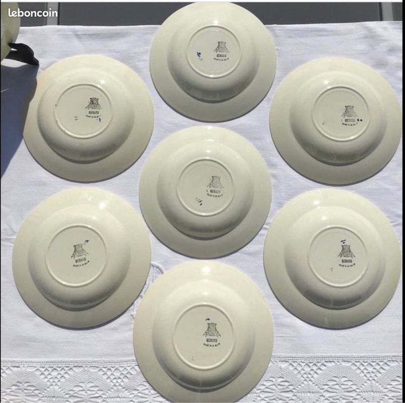 8 assiettes creuses de Gien, modèle « Gérard » (image 7)