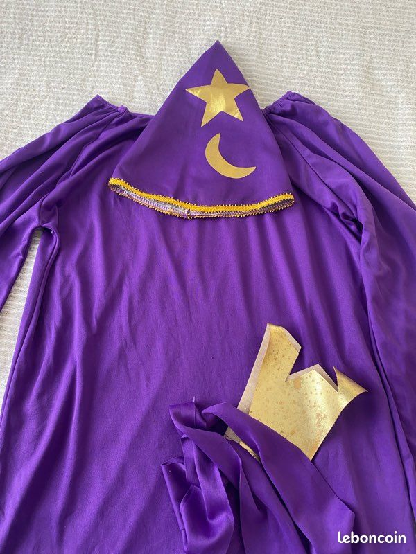 Robe princesse lumineuse bleue pas cher 7-8 ans