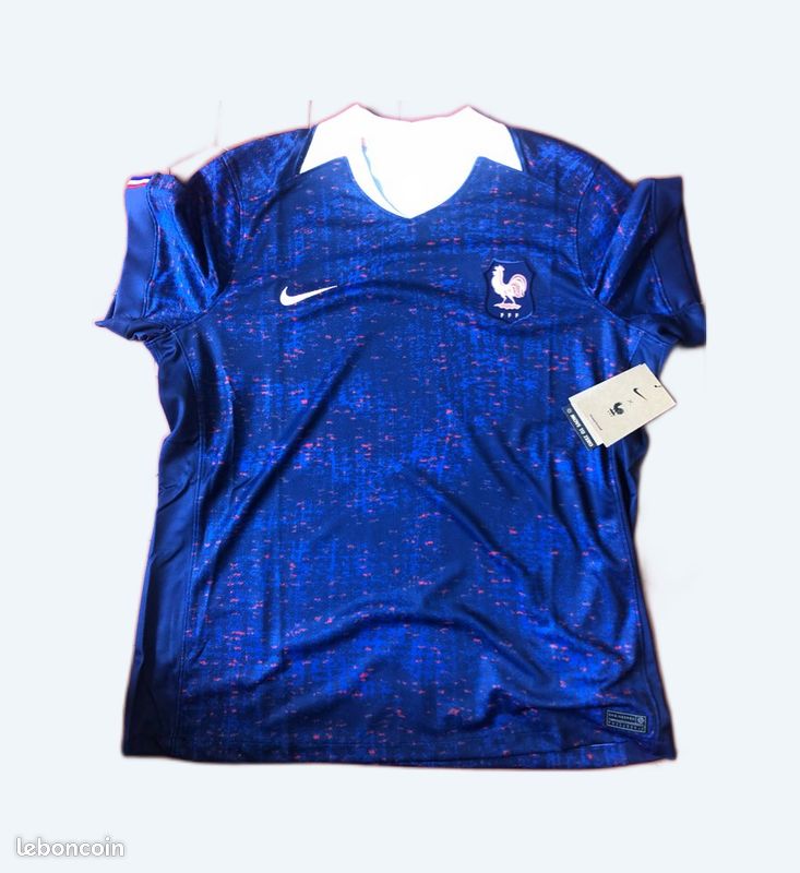 T-Shirt Officiel Équipe De France FFF Femme - Collection Bleus Champions Du Monde - Taille XL