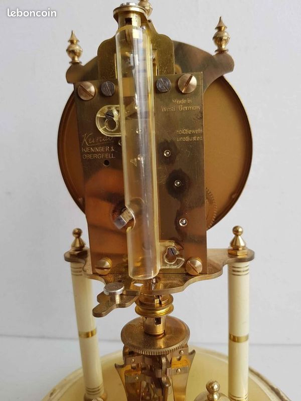Pendule 400 jours vintage Kundo sous globe en verre (image 5)