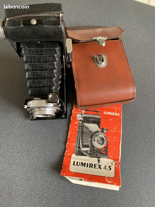 Appareil Photo Ancien Lumiere Sinox à Soufflet - 1932 - État Correct