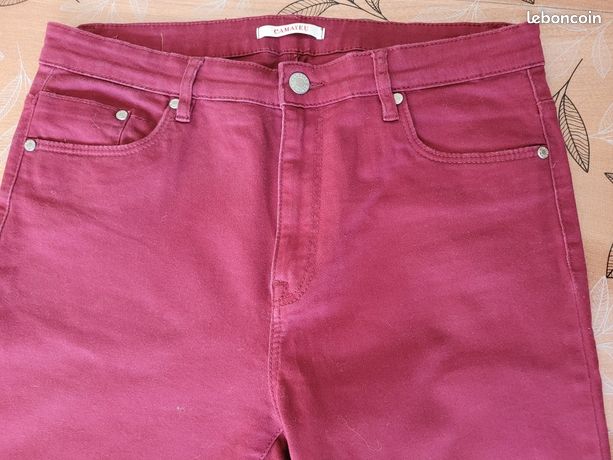 Pantalon droit taille haute - marine | be camaïeu