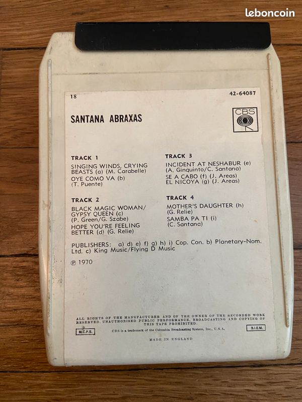 Santana cassette 8 pistes (image 2)