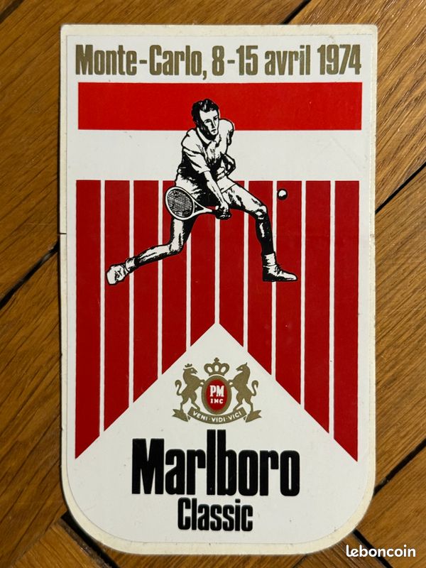 Autocollant Vintage – Marlboro, Tennis, Teachers – Années 80 – Original Italie