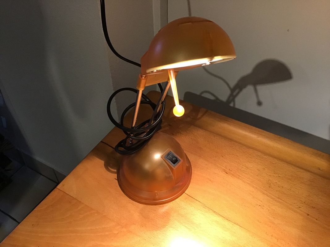 Lampe de Bureau en Céramique Orange, 1970s en vente sur Pamono