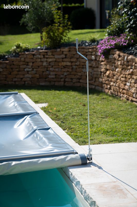🏊‍♂️ Bache a barres pour piscine rectangle 7 x 3 m COVERKIT – Mougins – Neuf - Rapide et Economique- en kit à monter soi-même 🛠️ 100 % Fabrication Française 💙🤍❤️ (image 1)