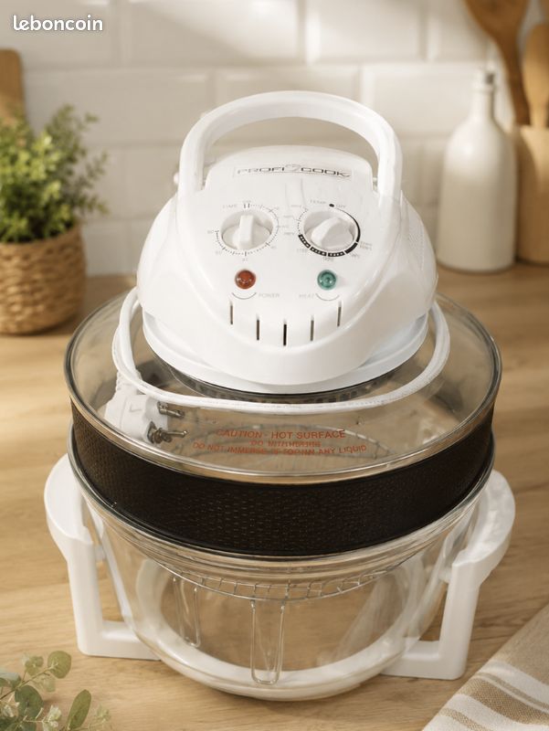 Gecheer Four à Convection Halogène avec Bague d'extension 1400 W 17 L, Four Halogène Multifonction