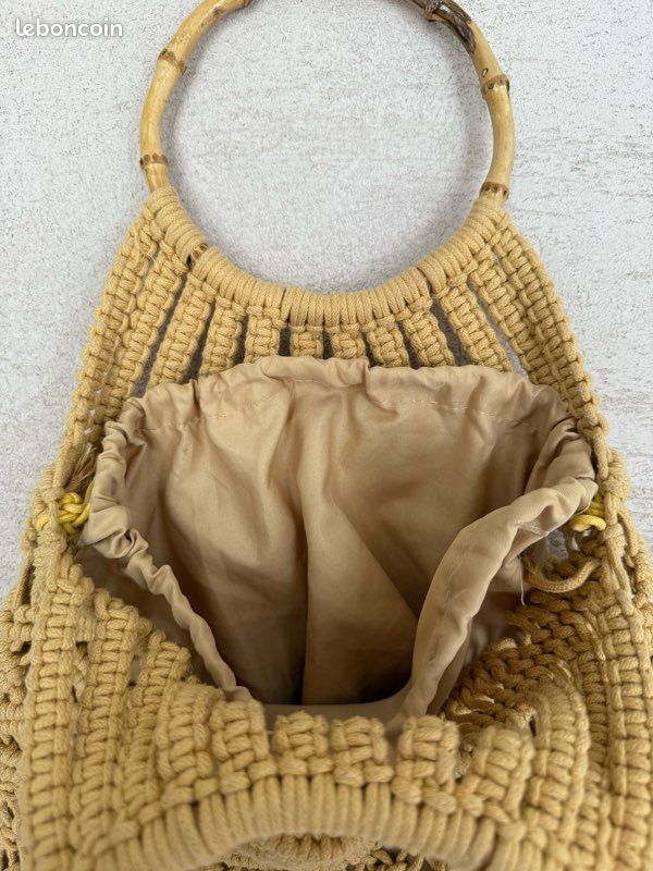 Panier mexicain, anses en bambou (image 3)