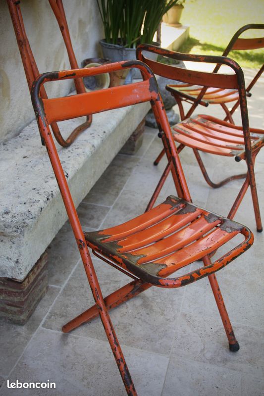 2 paires de chaises TOLIX pliantes vintage (image 3)