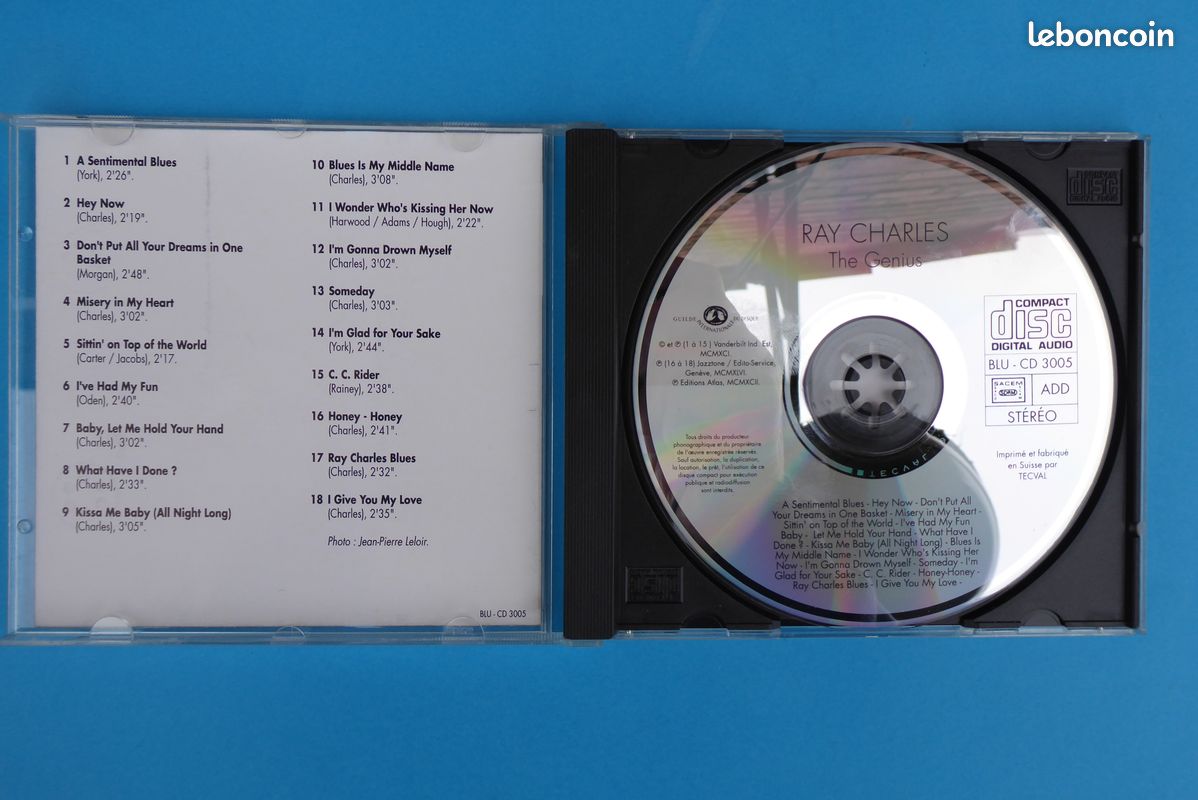 Cd: ray charles les genies du blees ( cd624 ) 13 (image 3)