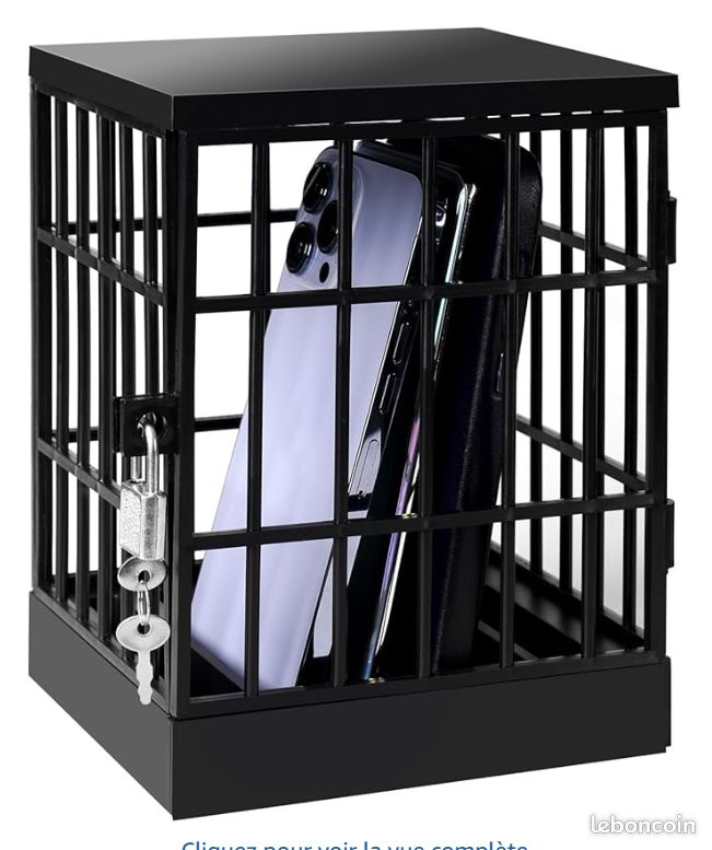 Boîte Verrouillage Temporisée Téléphone – Organisateur Bureau/Dortoir Avec Charge USB, Blanc, Anti-Addiction Écran