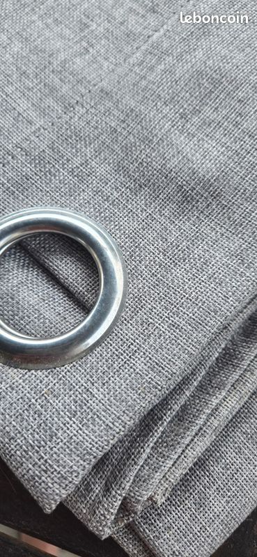 Paire de doubles rideaux gris (image 3)