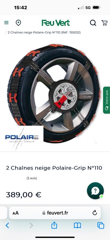 Chaines neige Polaire Grip n°110