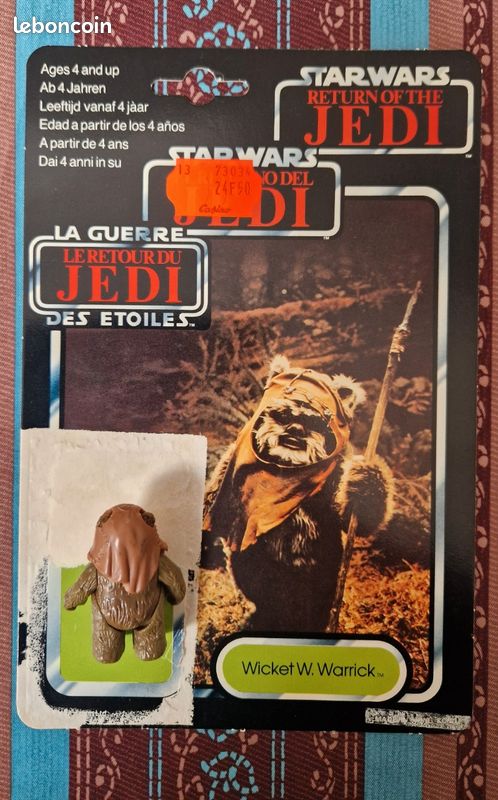 Figurine Kenner Star Wars Wicket L'Ewok - Vintage Années 80 - Complète