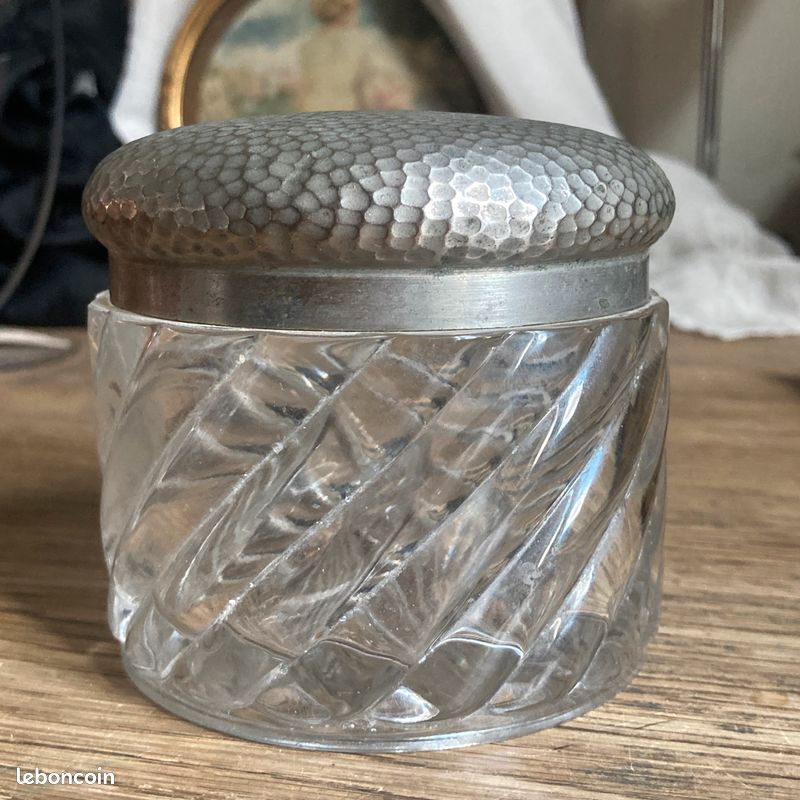 BACCARAT RARE ANCIENNE Boite A Sardine En Cristal Mouler 19 Eme Bambou