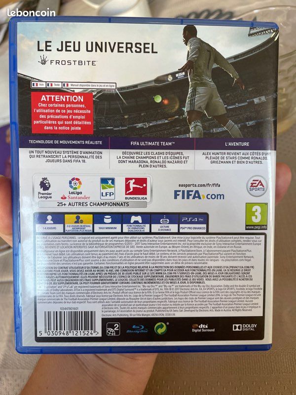 Jeu FIFA 18 pour PS4 (image 1)