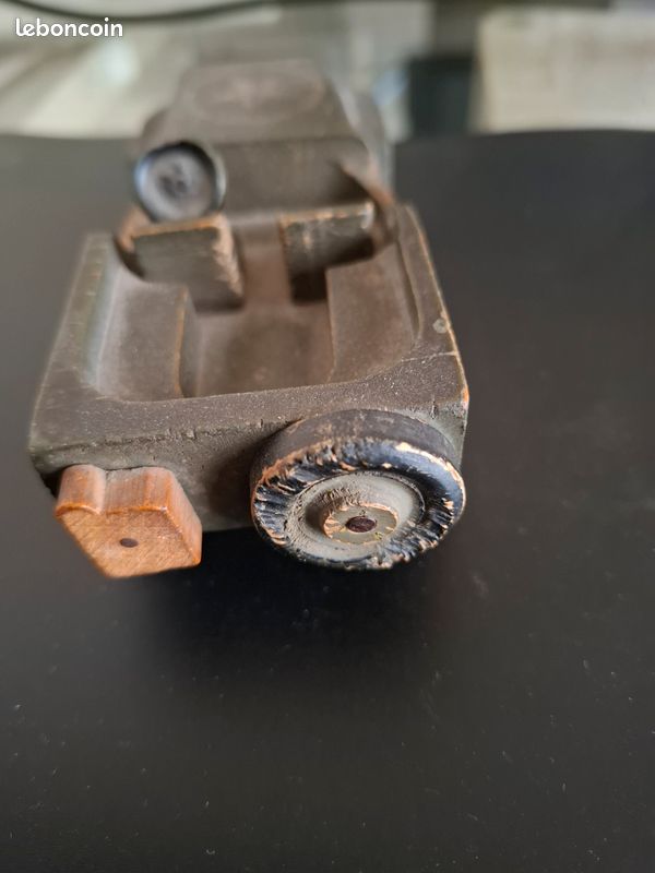 Jouet Ancien En Bois - Jeep Wisa Gloria - Véhicule Miniature (Occasion, Tôle, Avions ?)