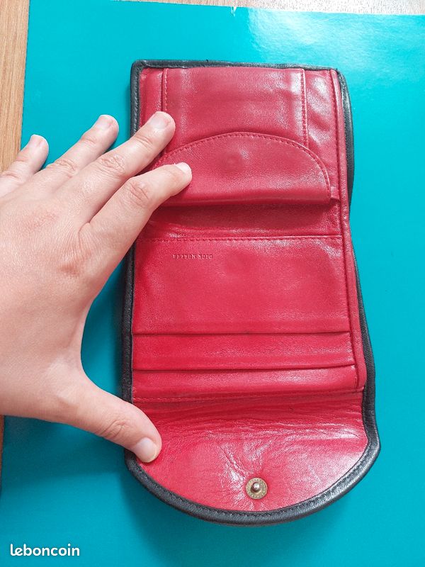 Portefeuille en cuir rouge (image 3)