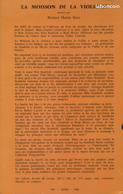 910Z - Richard MARTIN-STERN / la moisson de la violence (image 2)