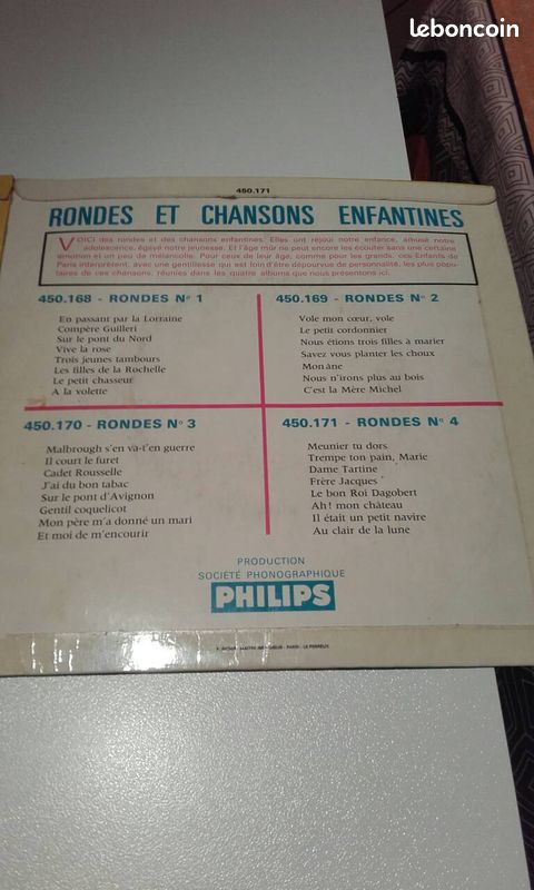 45 tours vinyl chansons enfantines (image 2)