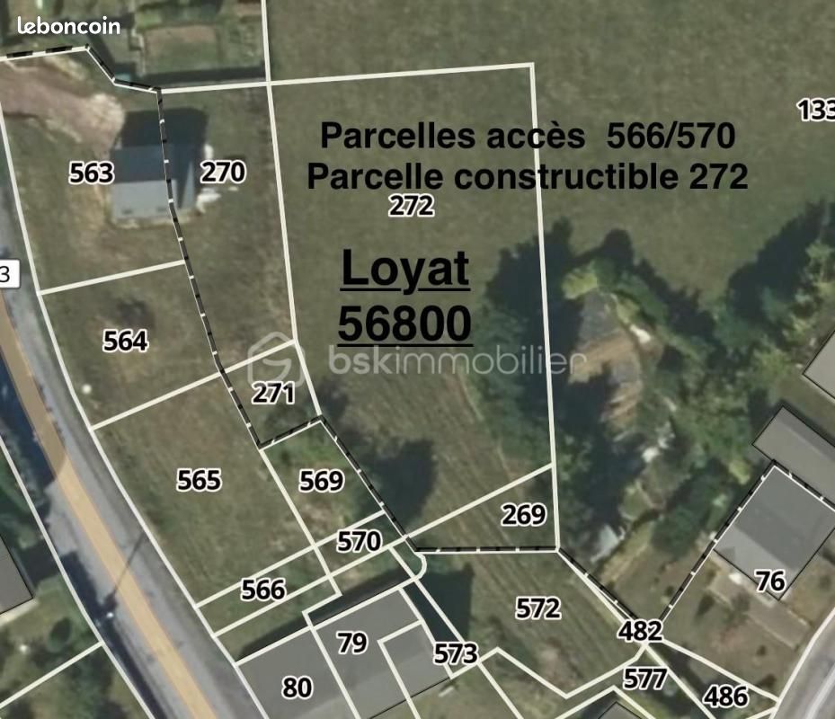 Terrain 1603 m² · à Loyat · 54 500 €