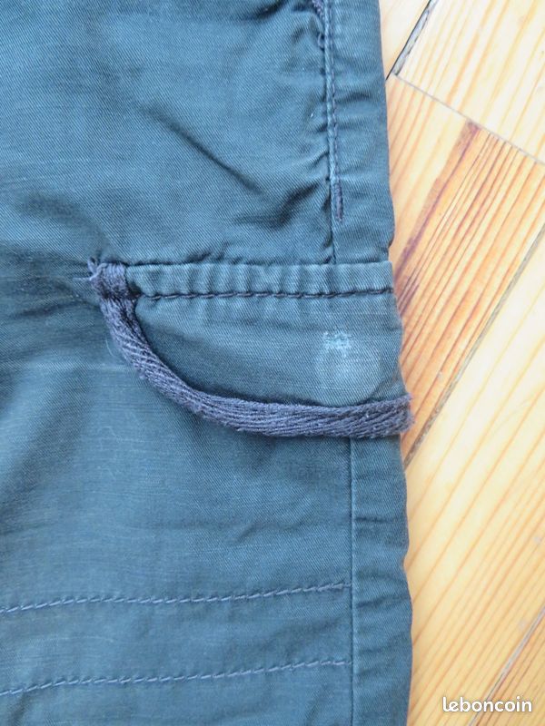 Short en toile vert foncé Orchestra 10 ans (LN67) (image 2)