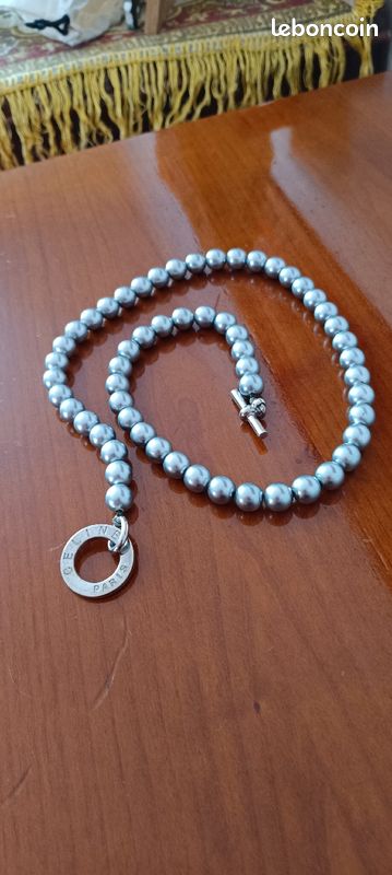 Collier de perles grises CELINE (image 1)