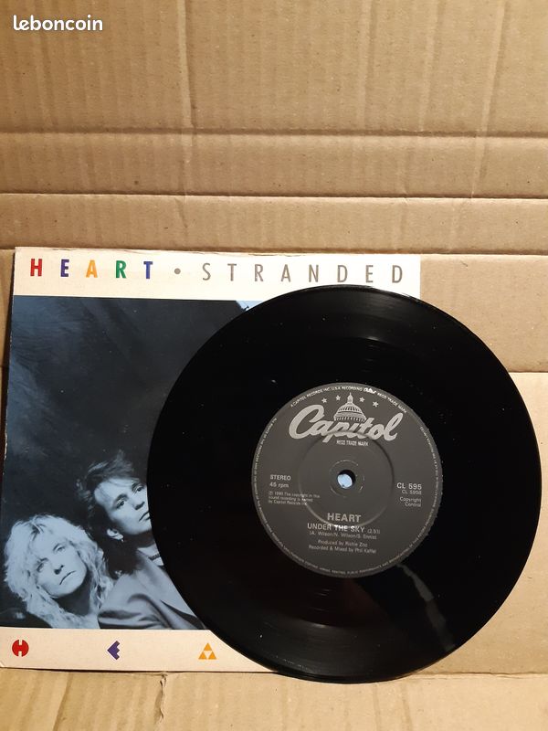 VINYLE 45T HEART Stranded - CL 595 - UK - 1990 - (image 6)