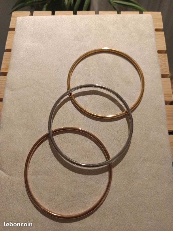 3 jonc en acier inoxydable neufs (image 1)