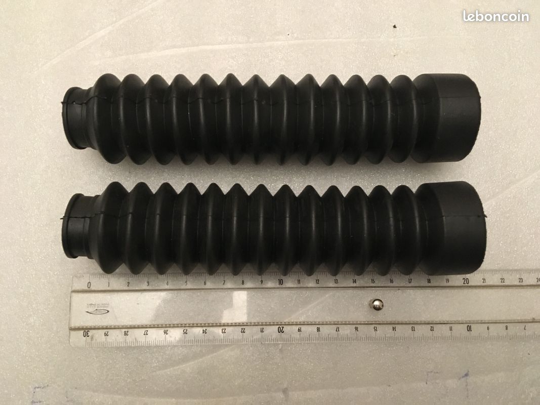 Soufflets de fourche 245mm Ariete noirs - Pièce moto 50cc, 125cc