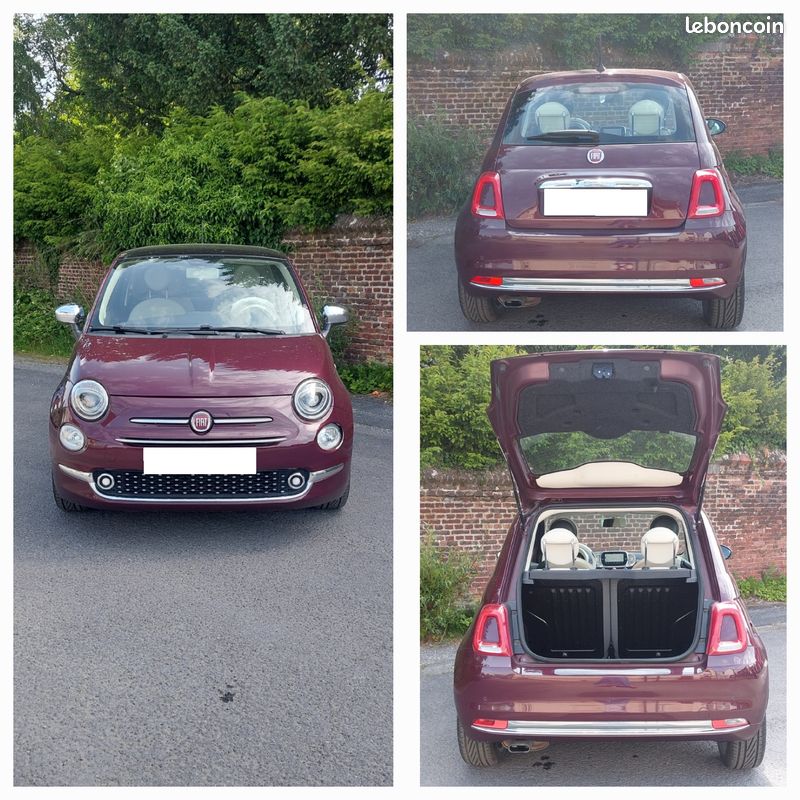 FIAT 500 1.2 i 69 Cv SERIE LOUNGE CLIM-JA-CITY-S&S-TOIT PANO-RAD-BLU-GPS-CARPLAY-LIM-SEMI CUIR (image 3)