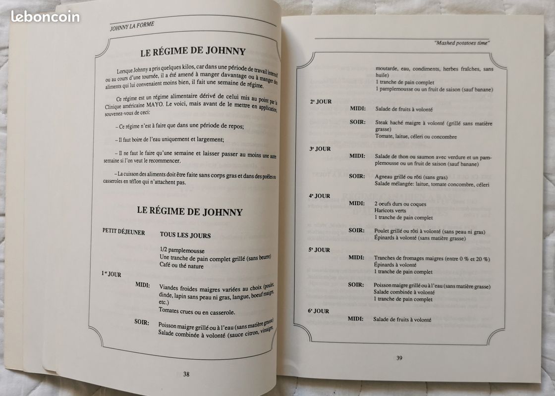 Livre Johnny Hallyday La forme (image 4)