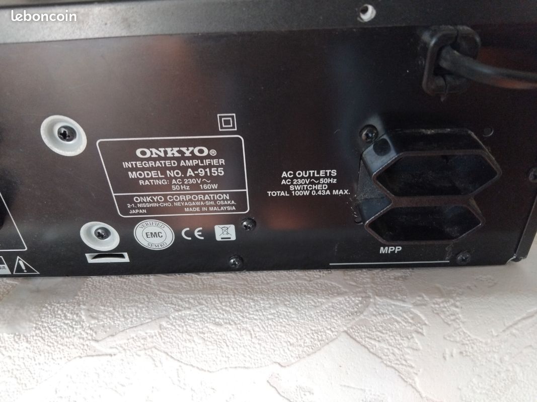 Ampli Intégré Onkyo A-9155 - Occasion Sans Télécommande