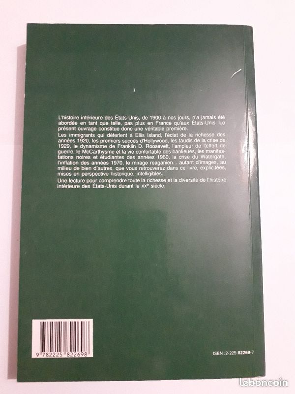 Livre - HISTOIRE INTÉRIEURE DES ÉTATS-UNIS AU XXe SIÈCLE - Jacques Portes & Pierre Melandri (image 2)