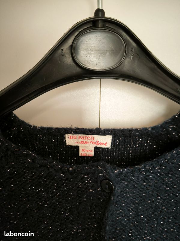 Gilet Fille 12 Ans Brillant Pailleté – Neuf Sans Étiquettes, Tissu Scintillant
