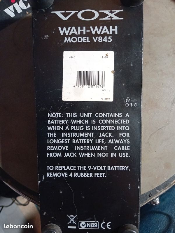 Vds pedale wha vox v 845 (image 2)